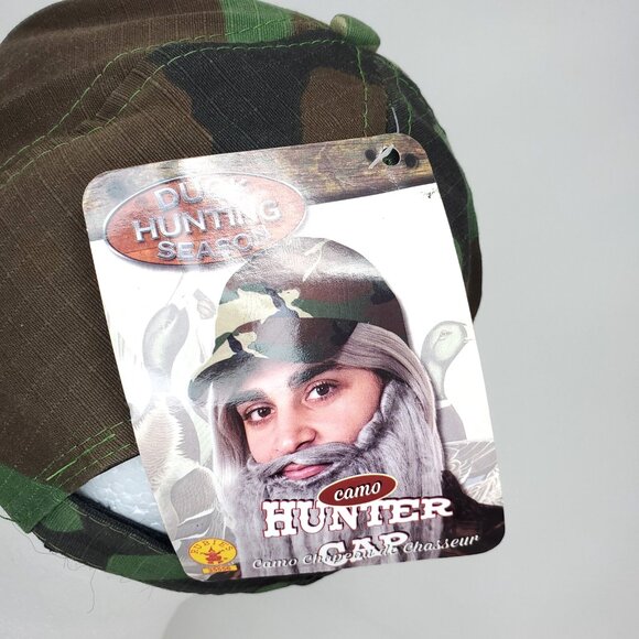 Rubies Costume Camo Baseball Hat Cap Mens OSFM Green Hook Loop Adjustable Strap - Picture 5 of 9